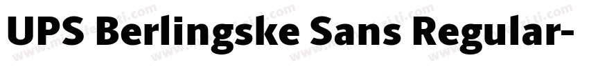 UPS Berlingske Sans Regular字体转换